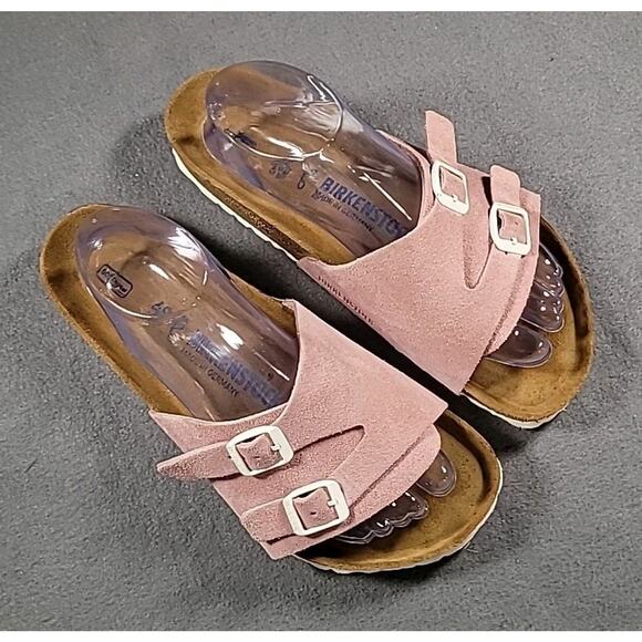 Birkenstock Vaduz Rose Suede Soft Footbed Sandals W9/M7 – Comfortable Sandals - Picture 1 of 6